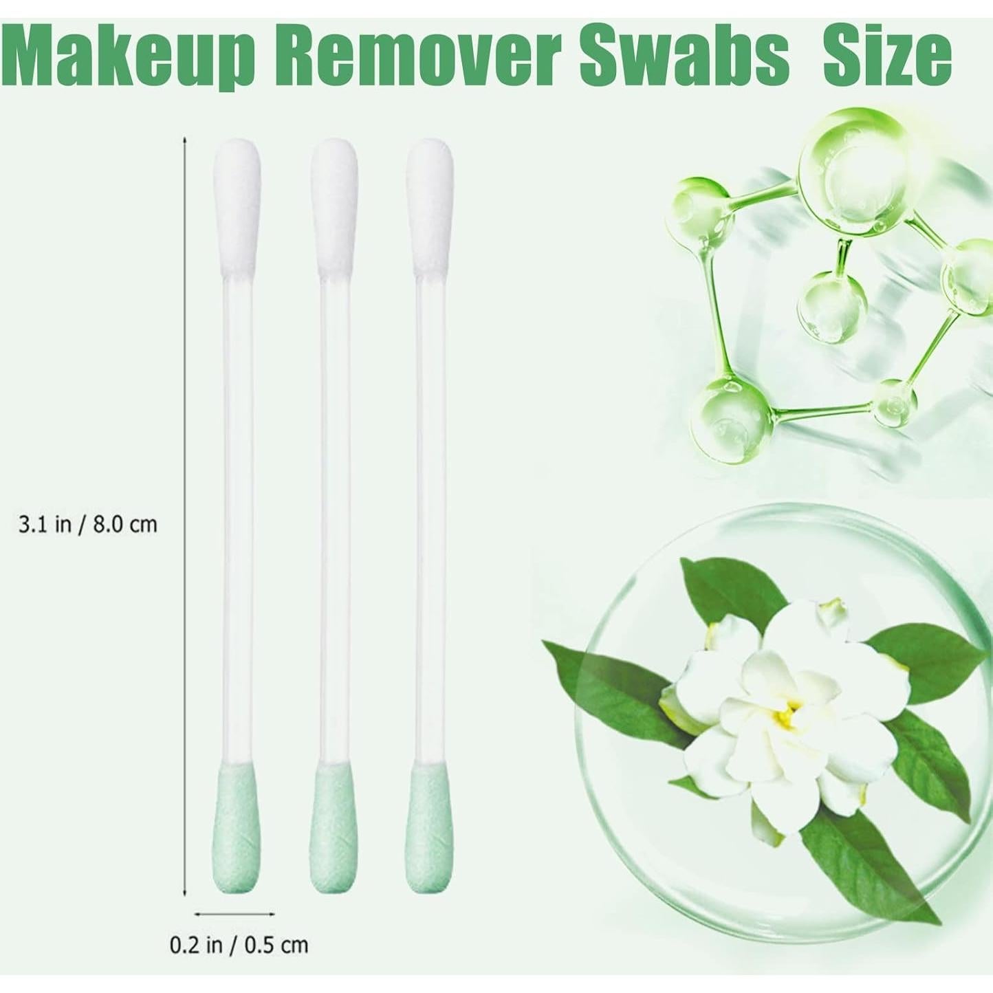 100 Bastones Desmaquillantes de Algodón Geodurn con Vitamina E