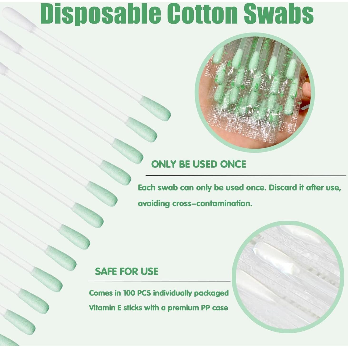 100 Bastones Desmaquillantes de Algodón Geodurn con Vitamina E