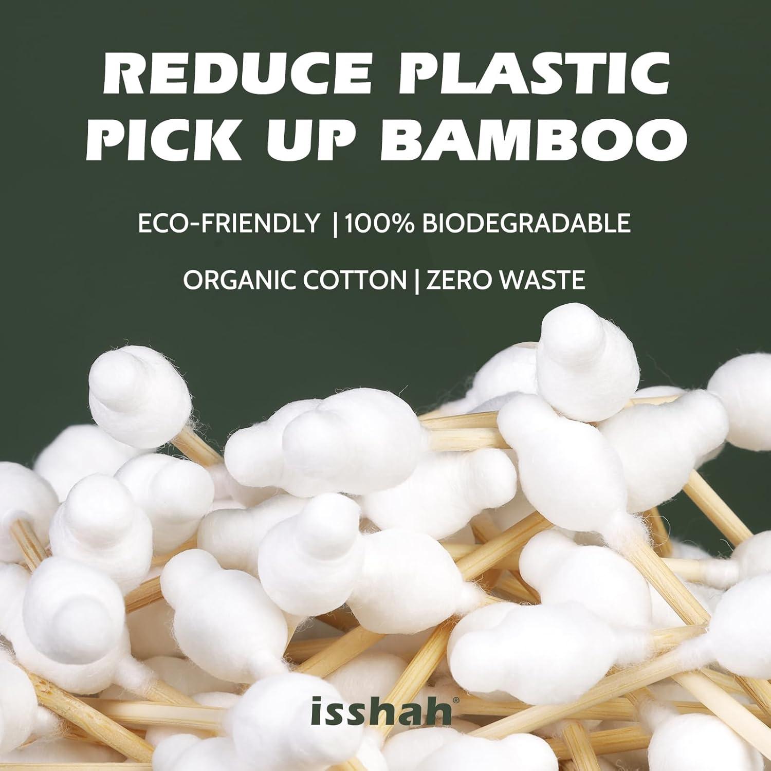 Hisopos de Algodón Ecológicos Isshah - 108 Unidades - Bambú