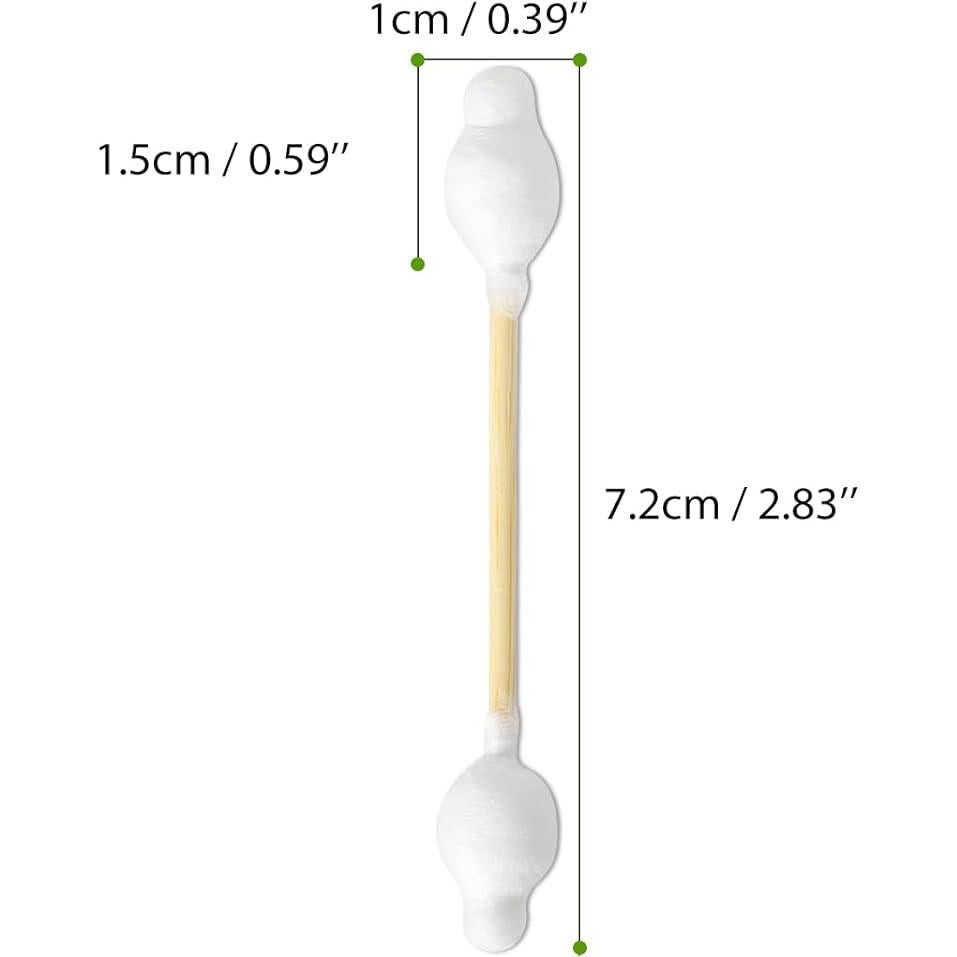 Hisopos de Algodón Ecológicos Isshah - 108 Unidades - Bambú