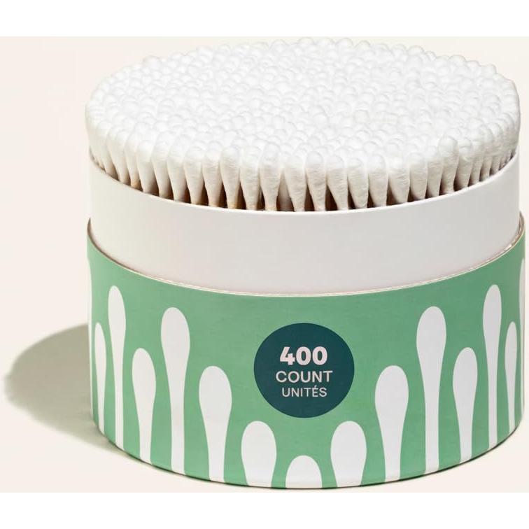 Hisopos de Algodón Orgánico Cliganic - 400 Unidades, Hipoalergénicos