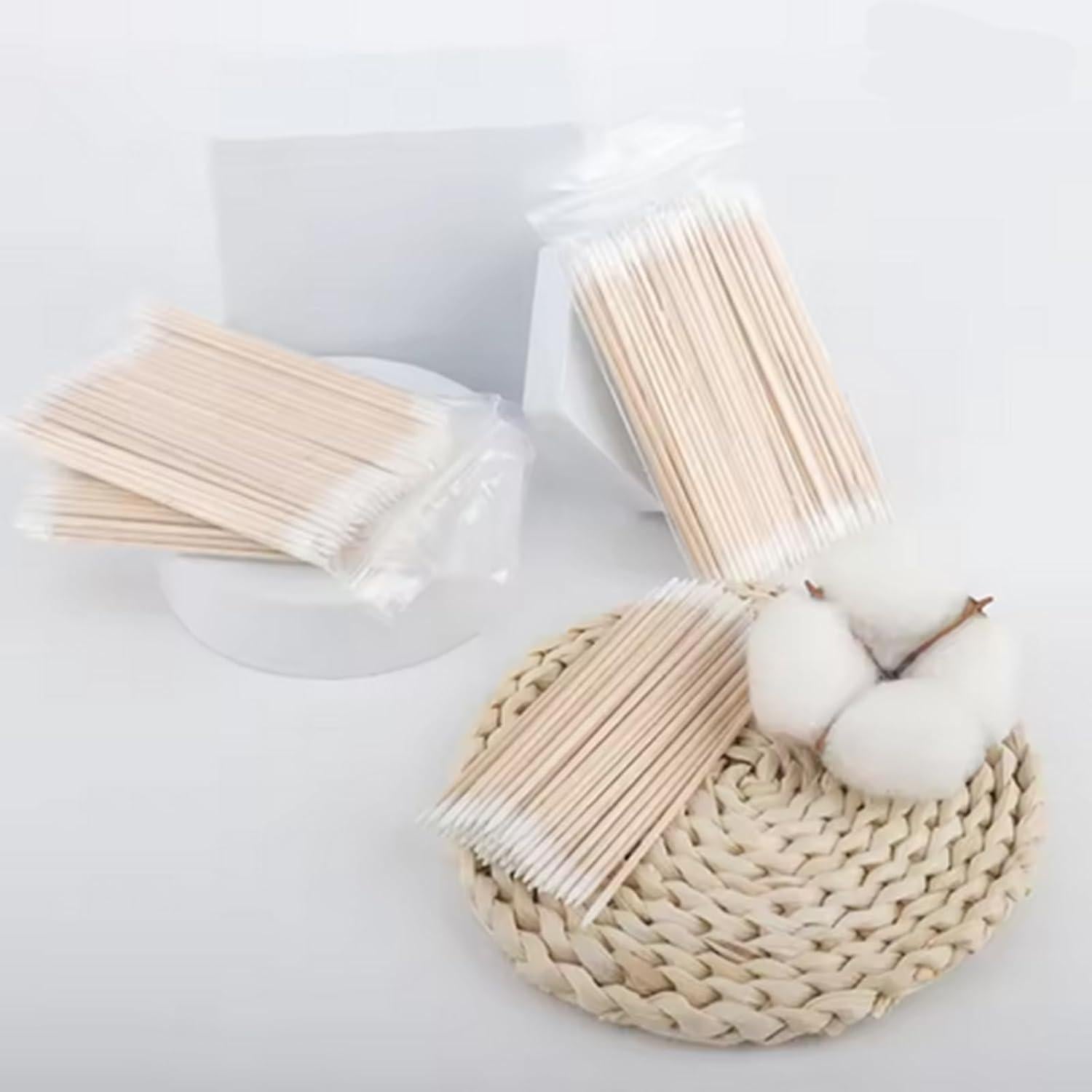 Hisopos de Algodón Desechables Doble Cara Genérico 9x7cm