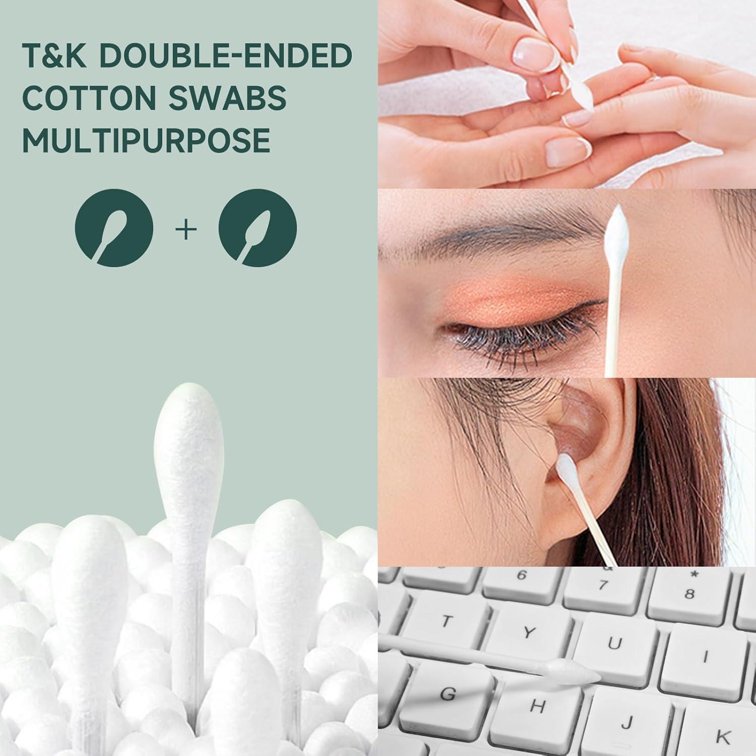 Bastoncillos de Algodón Biodegradables T&K - 1200 Unidades