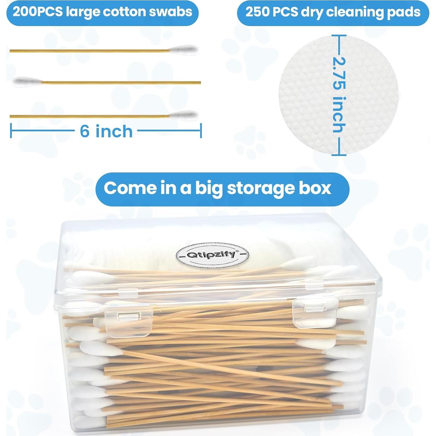 Kit de Limpieza de Oídos para Perros Youchuanghui 450 Piezas