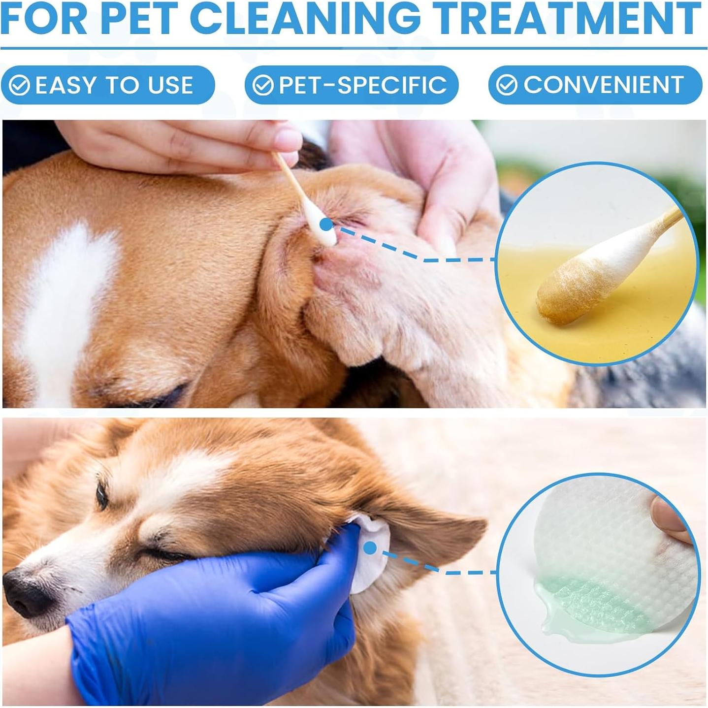 Kit de Limpieza de Oídos para Perros Youchuanghui 450 Piezas