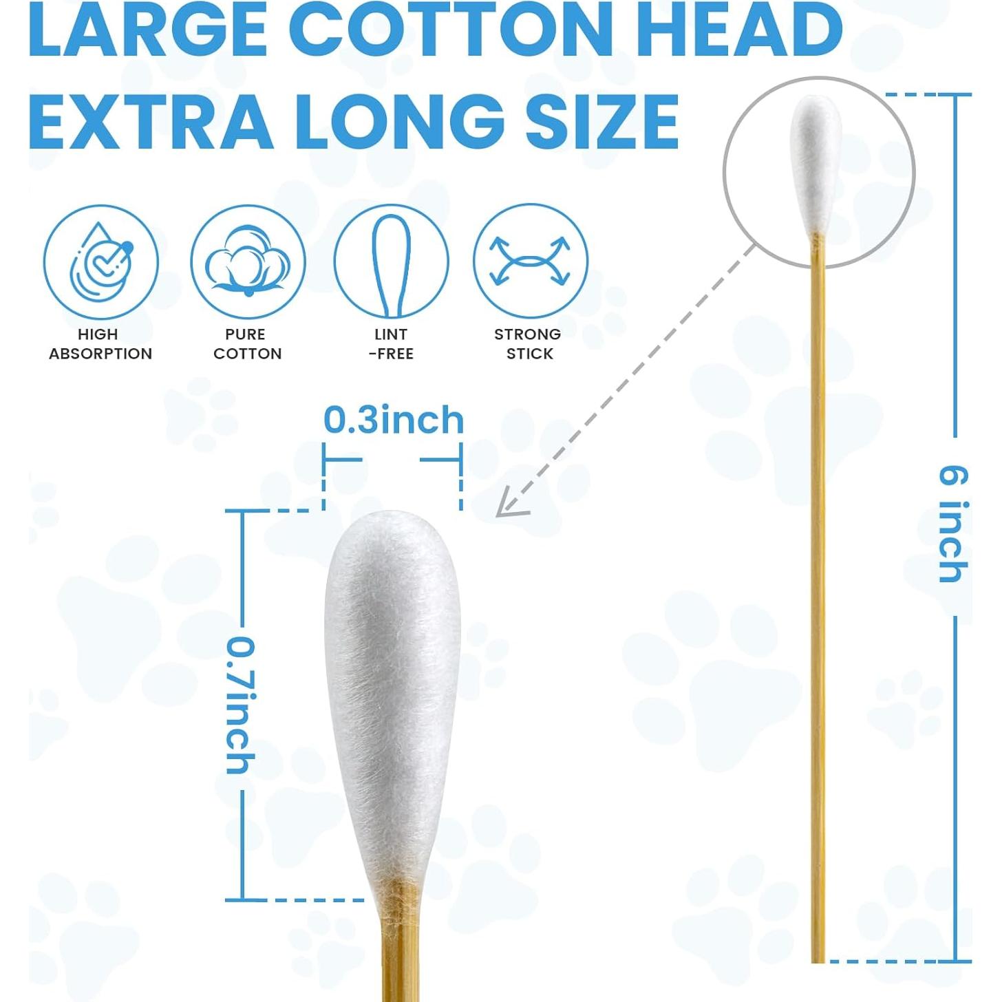 Kit de Limpieza de Oídos para Perros Youchuanghui 450 Piezas