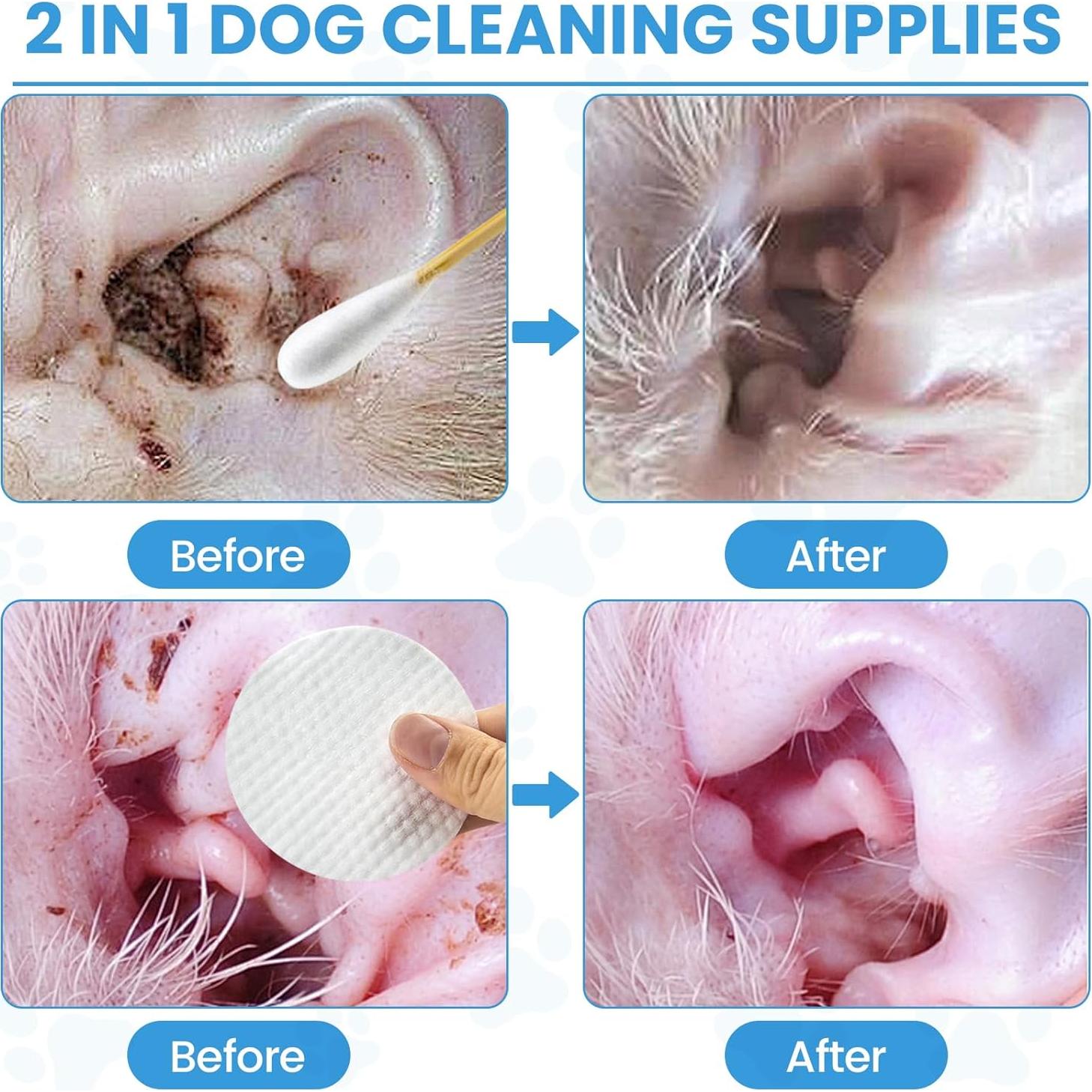 Kit de Limpieza de Oídos para Perros Youchuanghui 450 Piezas