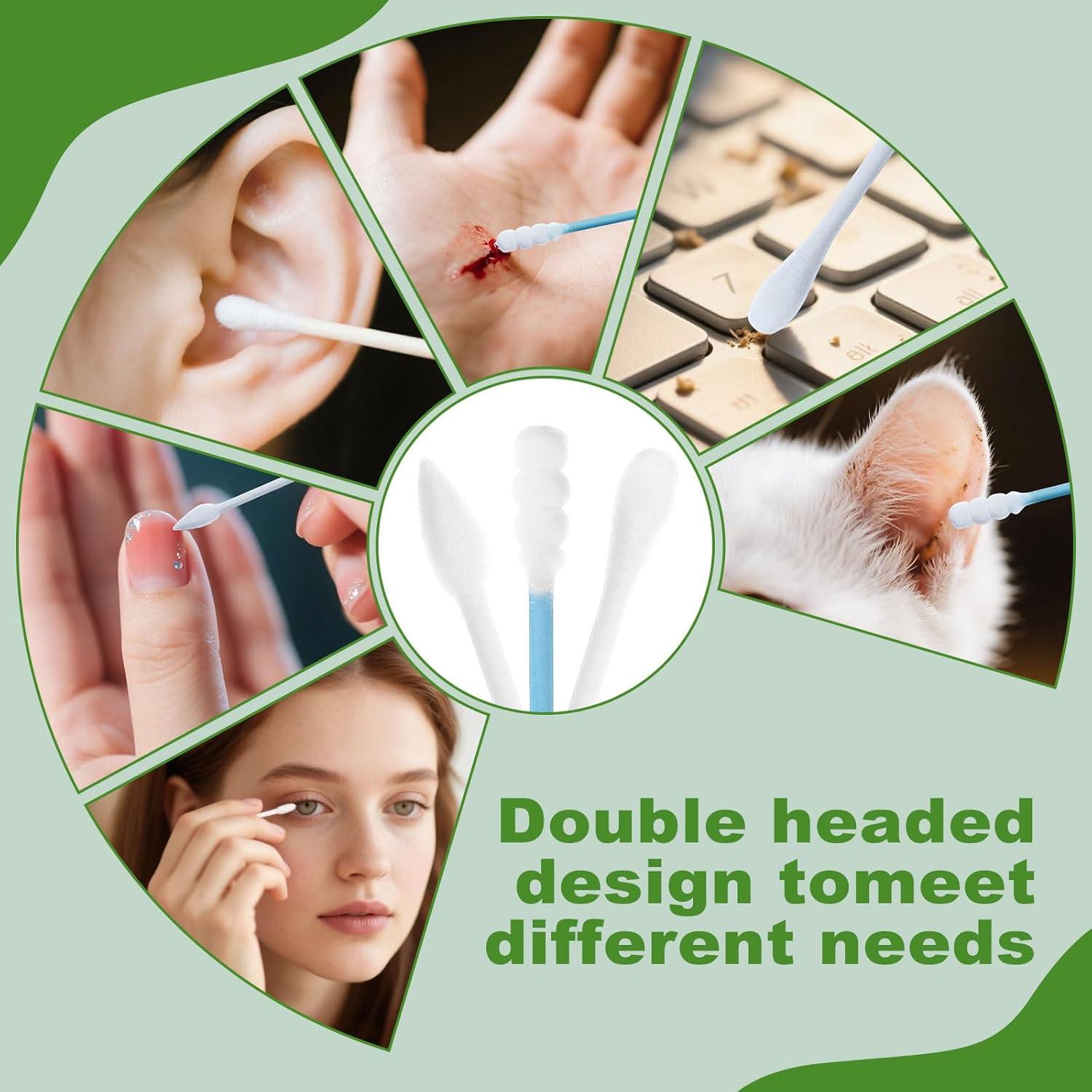 Hisopos de Algodón Envuelto Individualmente SLequipo 200 Unidades