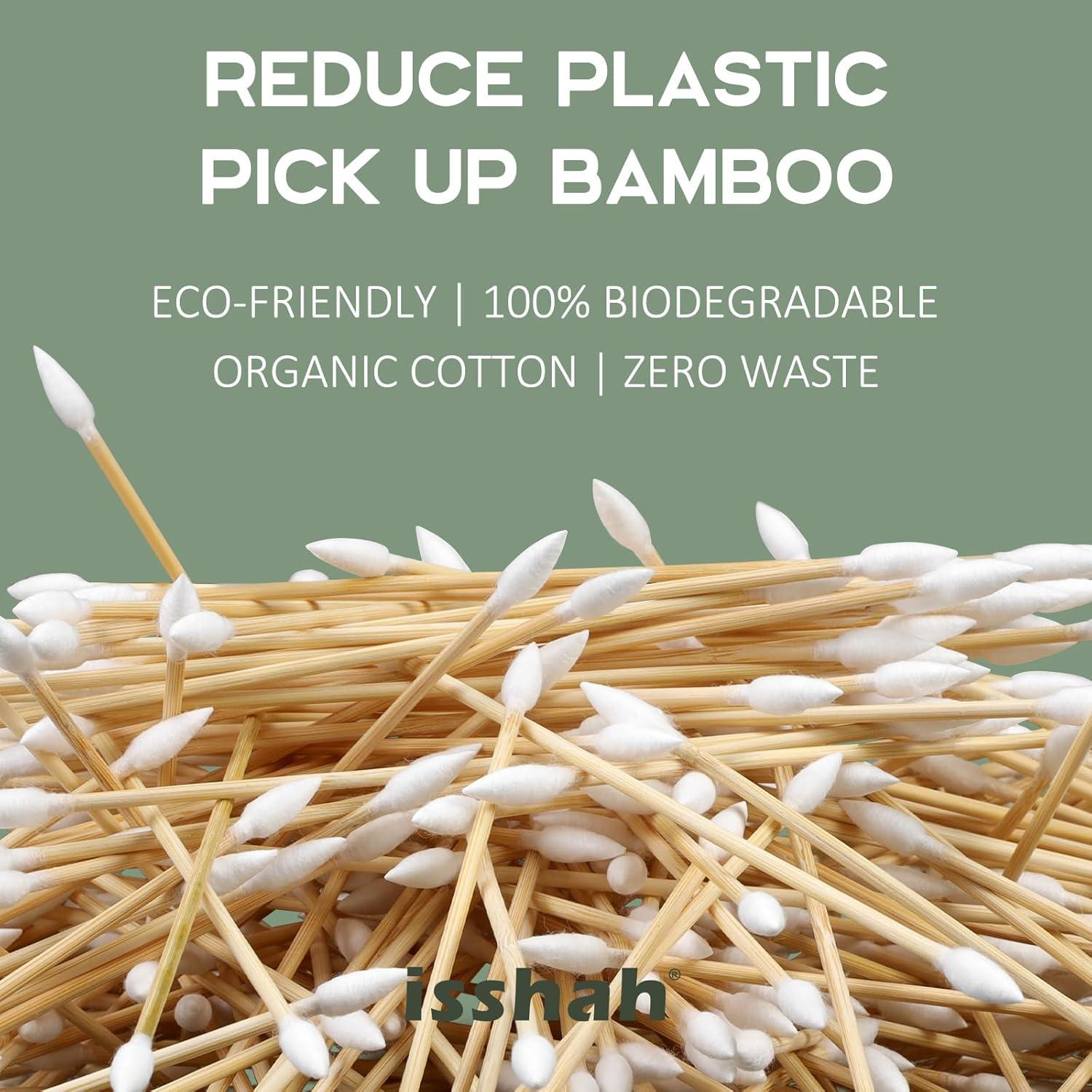 Hisopos de limpieza de armas Isshah de bambú biodegradable 500 unidades