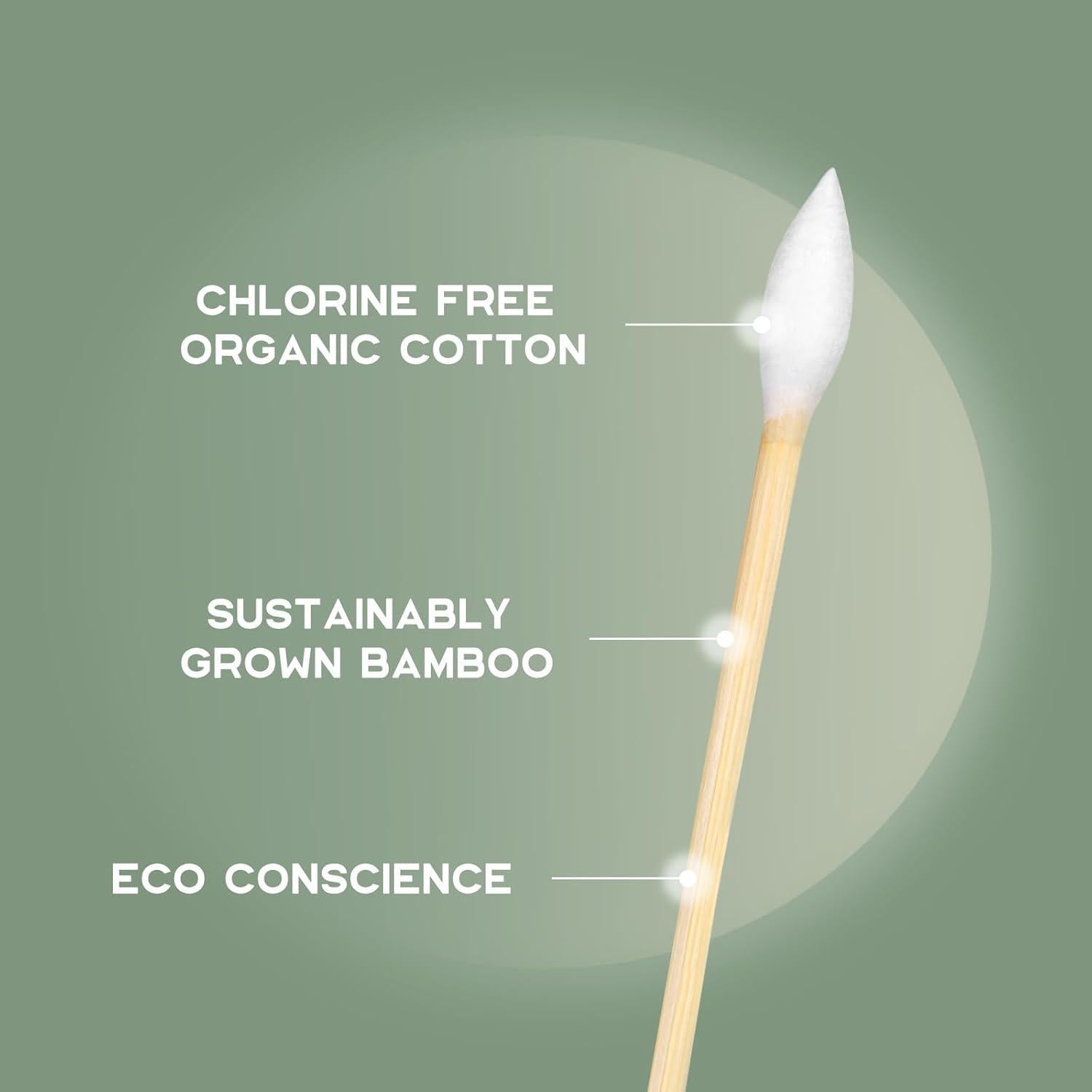 Hisopos de limpieza de armas Isshah de bambú biodegradable 500 unidades