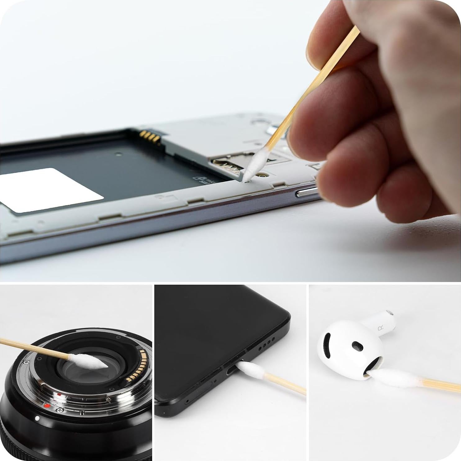 Hisopos de limpieza de armas Isshah de bambú biodegradable 500 unidades