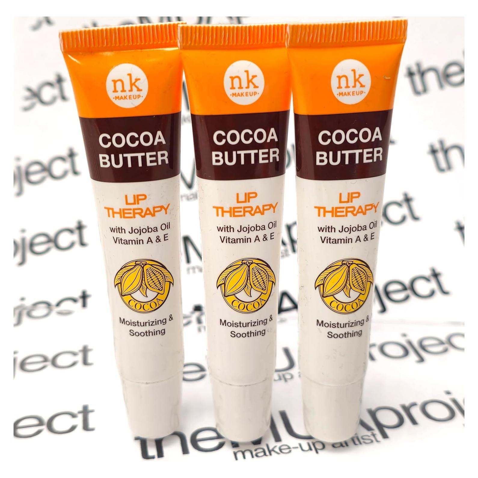 Terapia Labial Manteca de Cacao NK Makeup - Paquete de 3