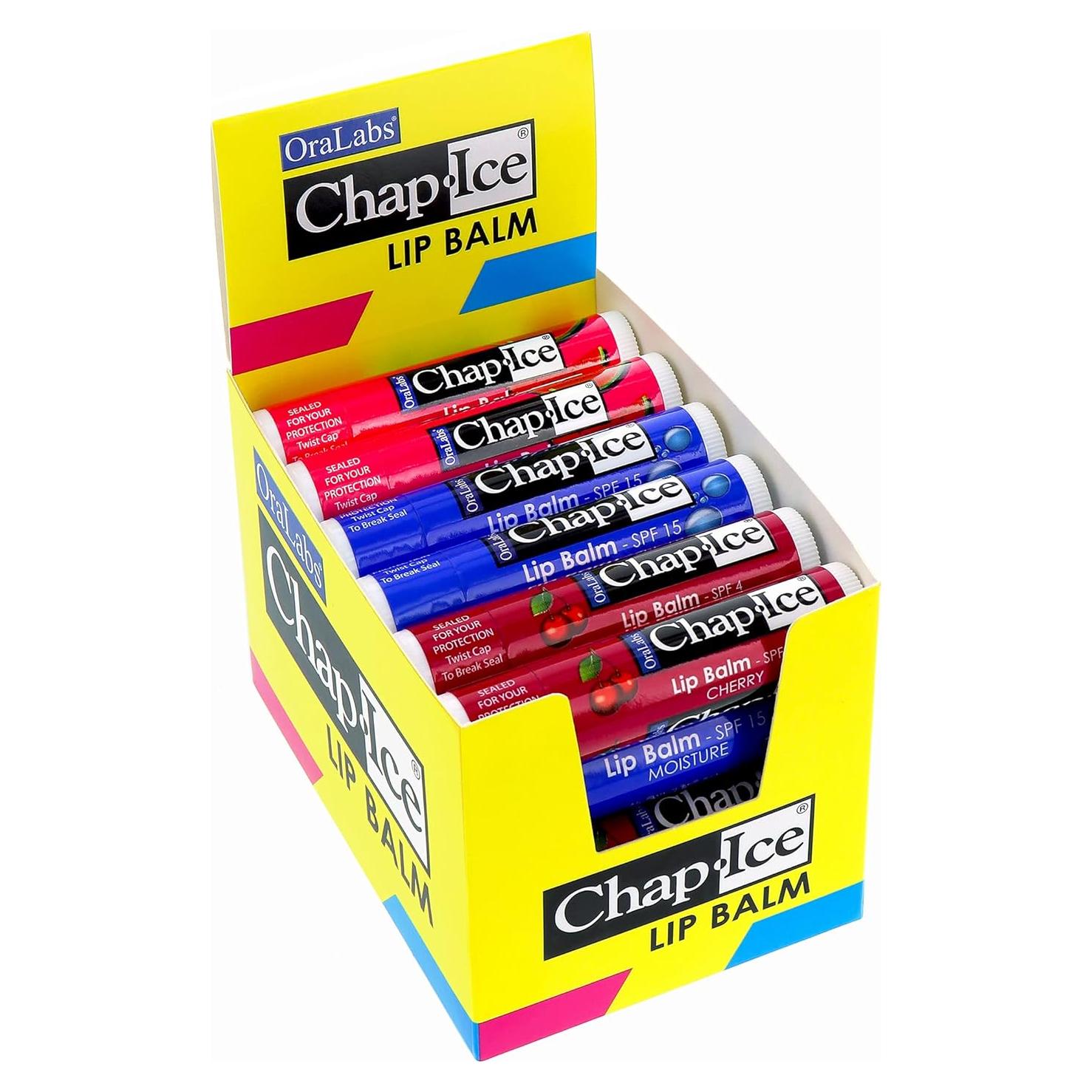 Bálsamo Labial Chap-Ice SPF-15 - 24 Barras Surtidas 4.25g