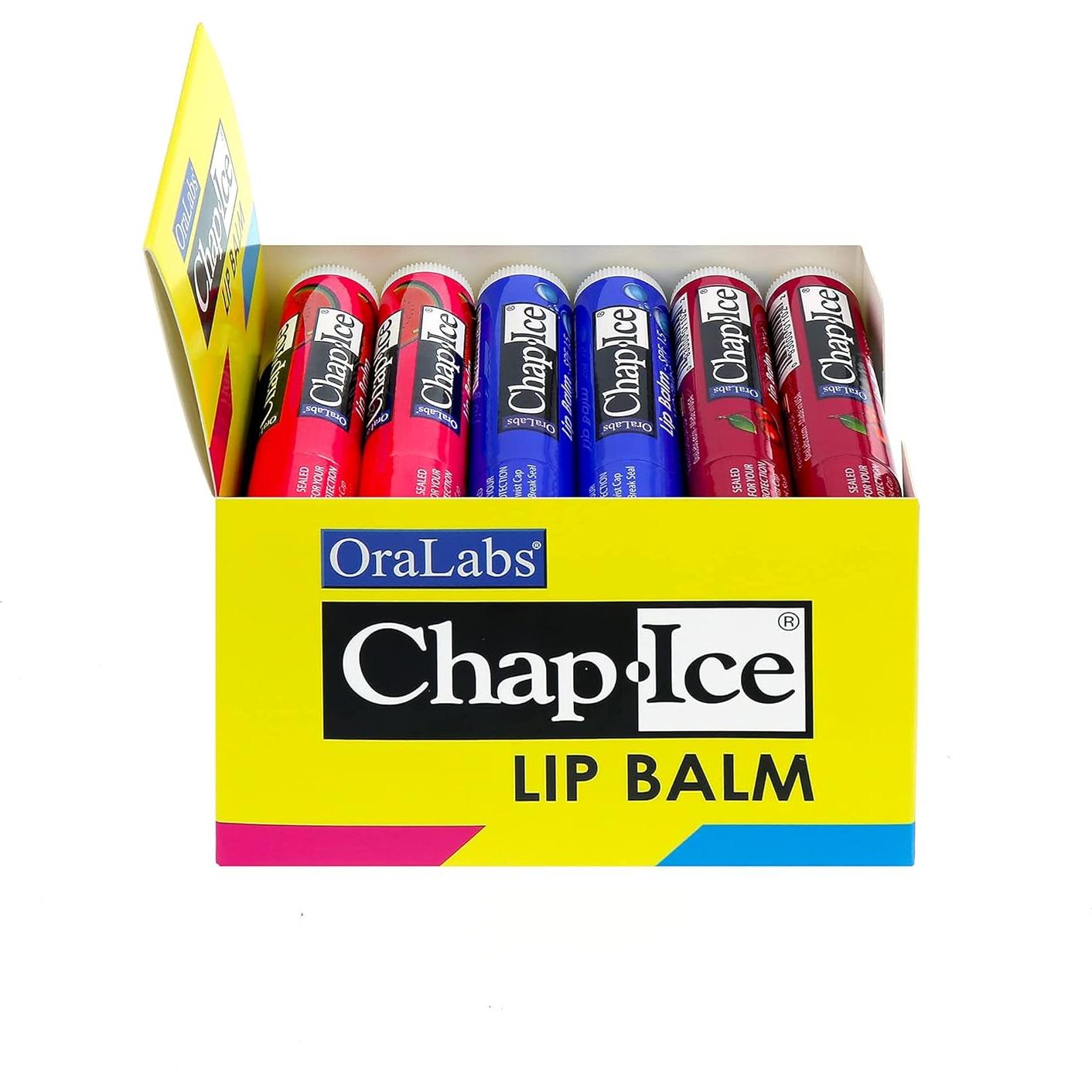 Bálsamo Labial Chap-Ice SPF-15 - 24 Barras Surtidas 4.25g