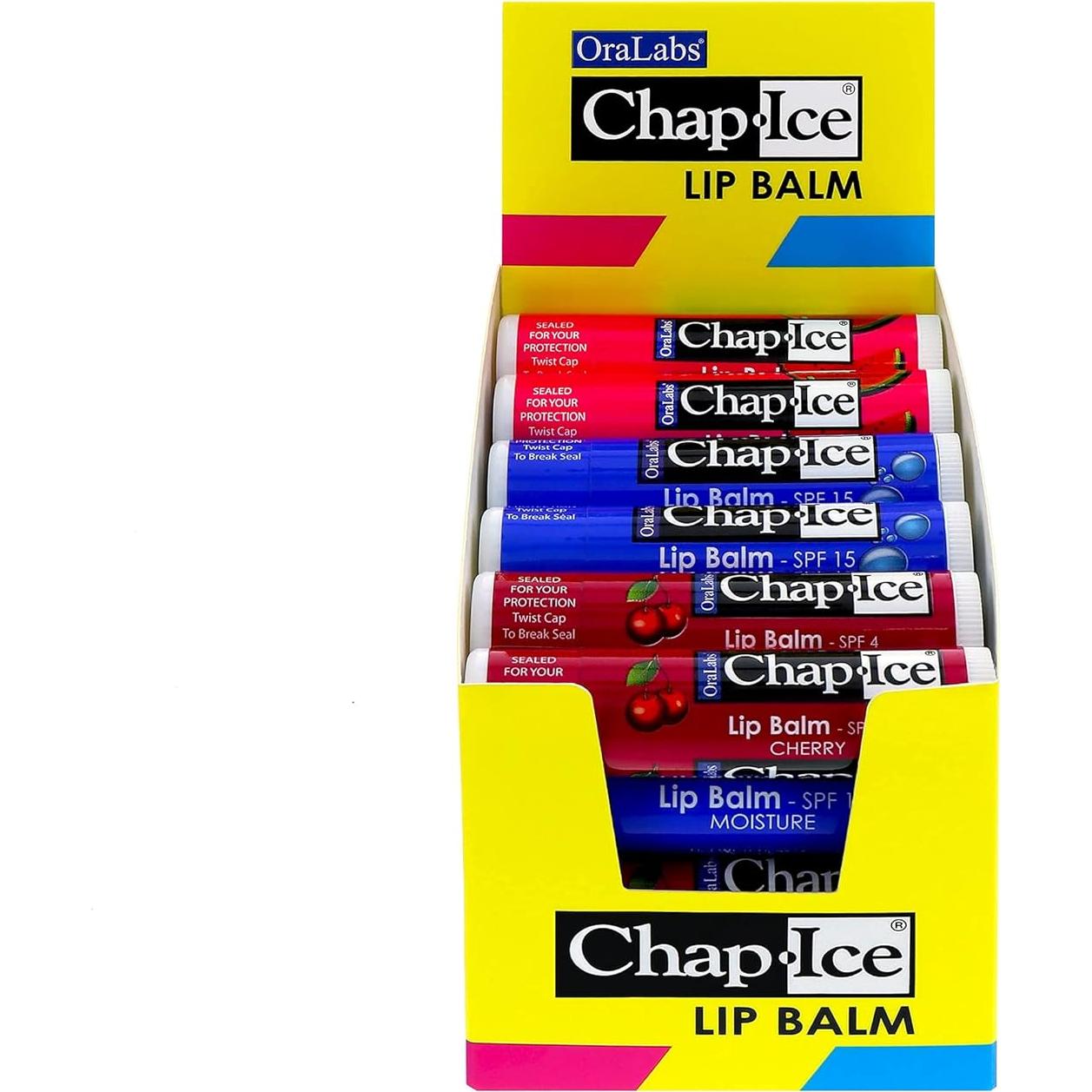 Bálsamo Labial Chap-Ice SPF-15 - 24 Barras Surtidas 4.25g