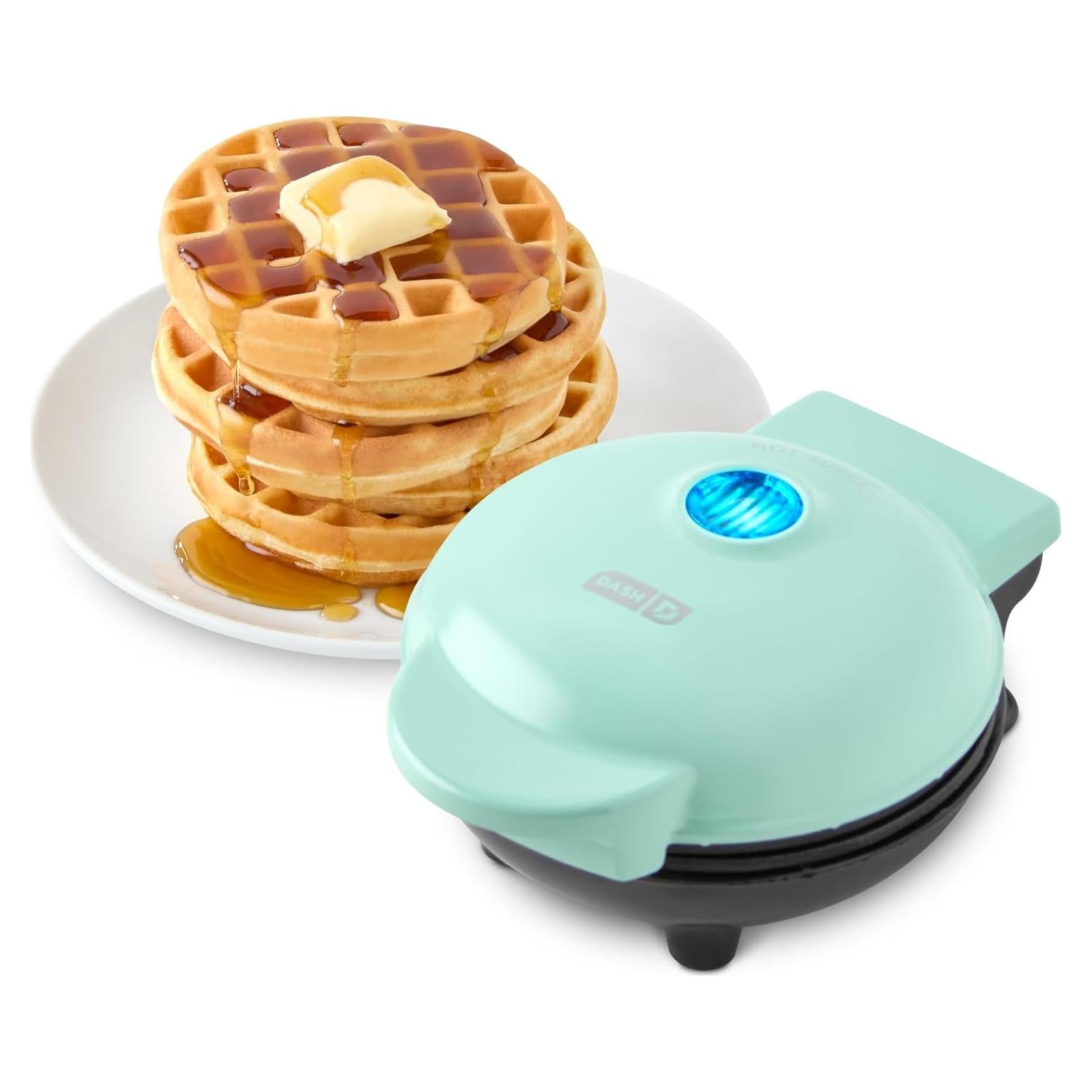 Mini Waffle Maker DASH Aqua 10,16 cm Antiadherente