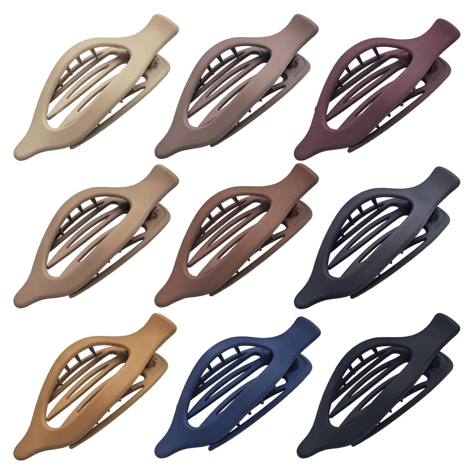 Paquete de 9 Clips de Pelo Planos Mandydov - Multicolor