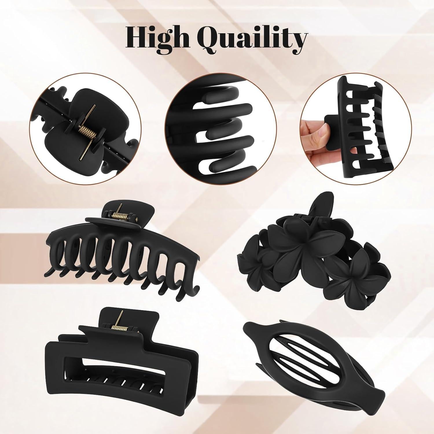 Set de Pinzas para Cabello ZCLRUIQI - 12 Piezas Antideslizantes