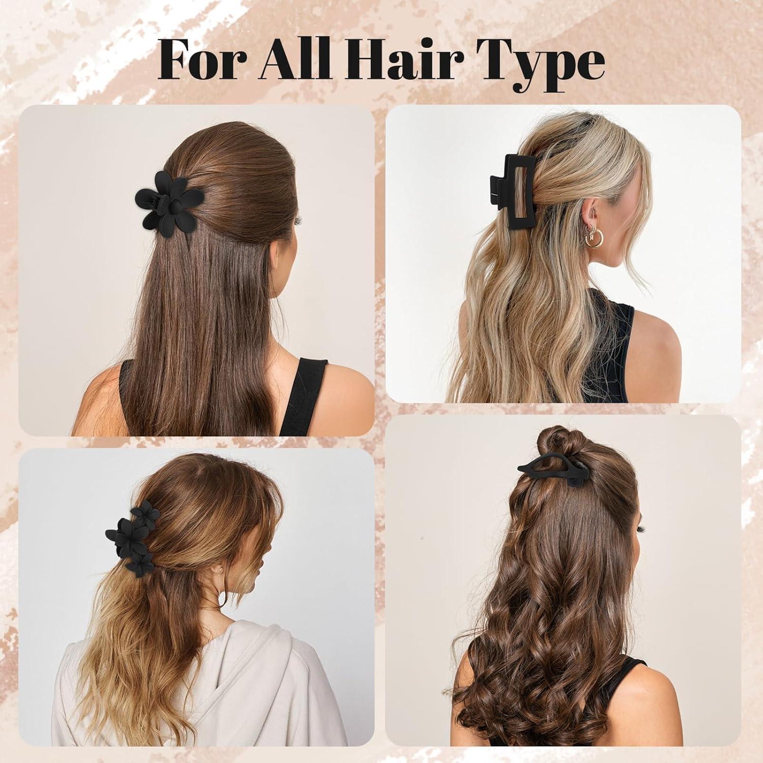 Set de Pinzas para Cabello ZCLRUIQI - 12 Piezas Antideslizantes