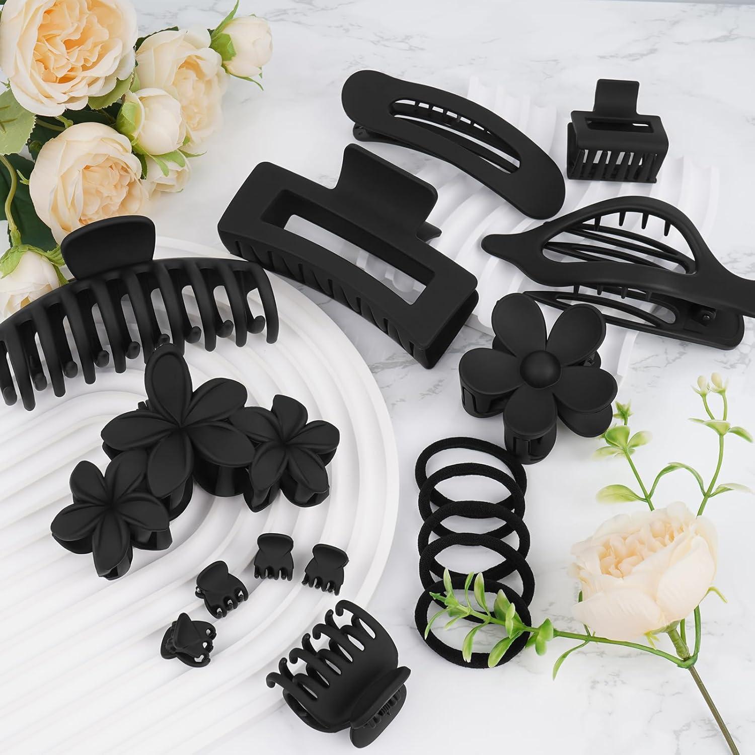 Set de Pinzas para Cabello ZCLRUIQI - 12 Piezas Antideslizantes
