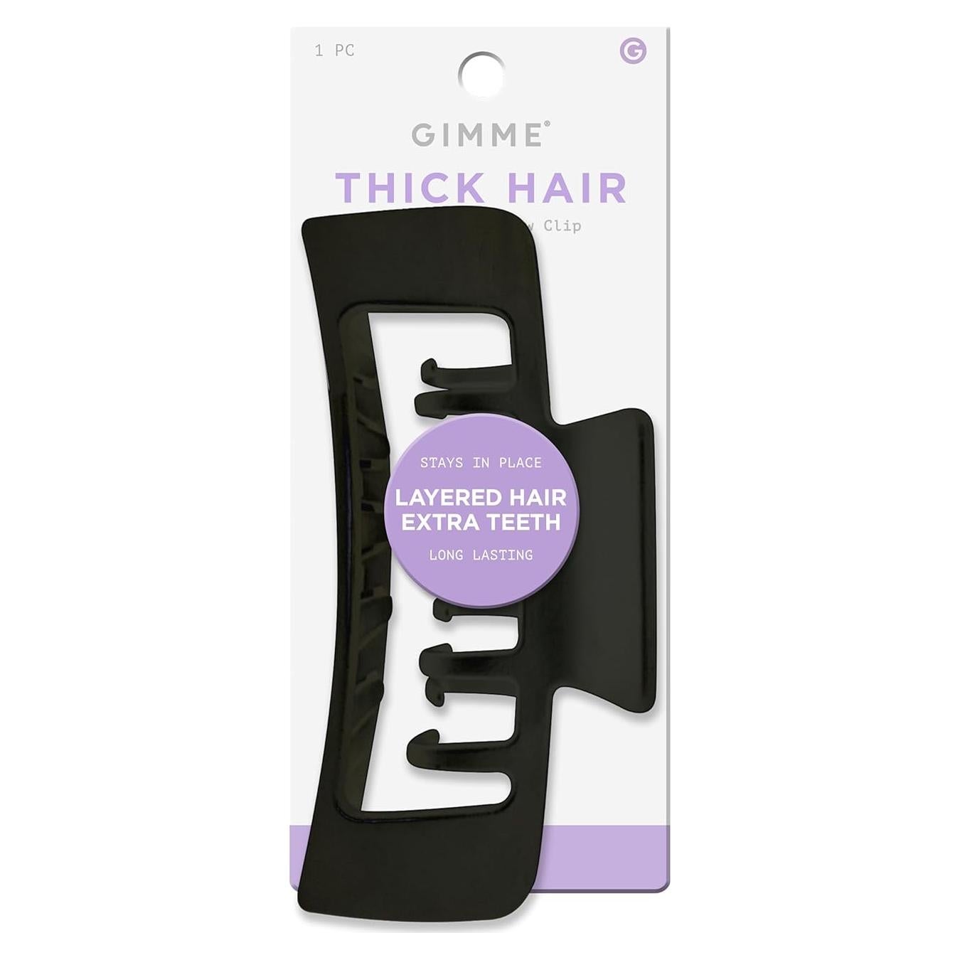 Dúo de Clips de Garra Rectangulares Gimme Beauty - Negro