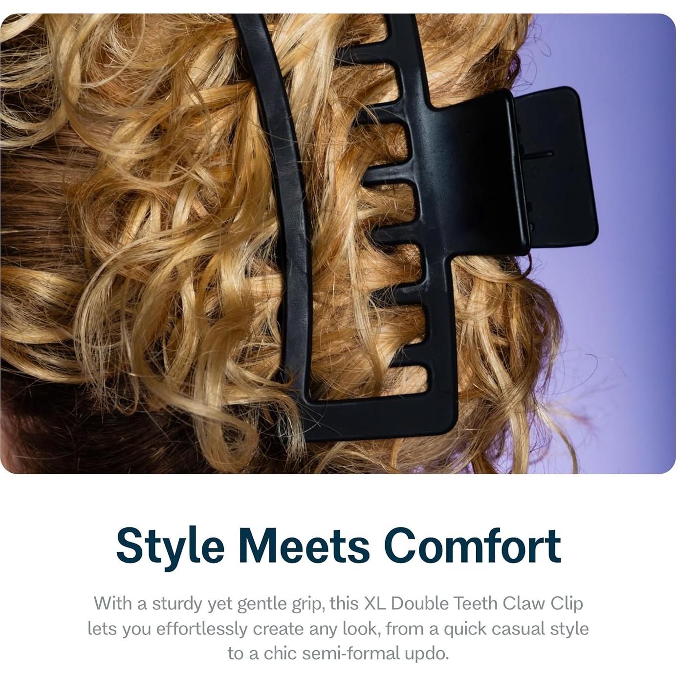 Dúo de Clips de Garra Rectangulares Gimme Beauty - Negro