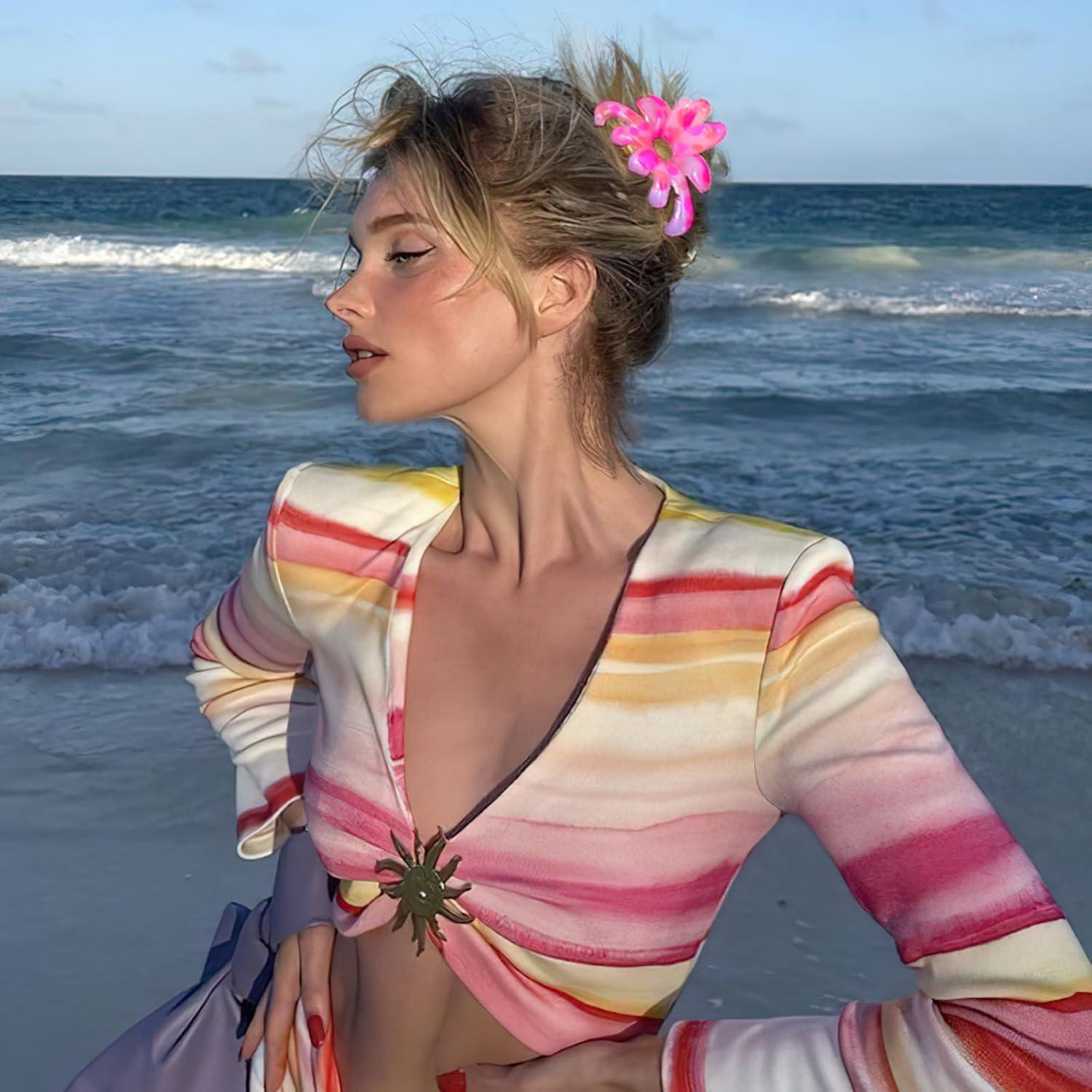 Clip de Cabello Grande Miniluck 6PCS Colorido para Mujeres