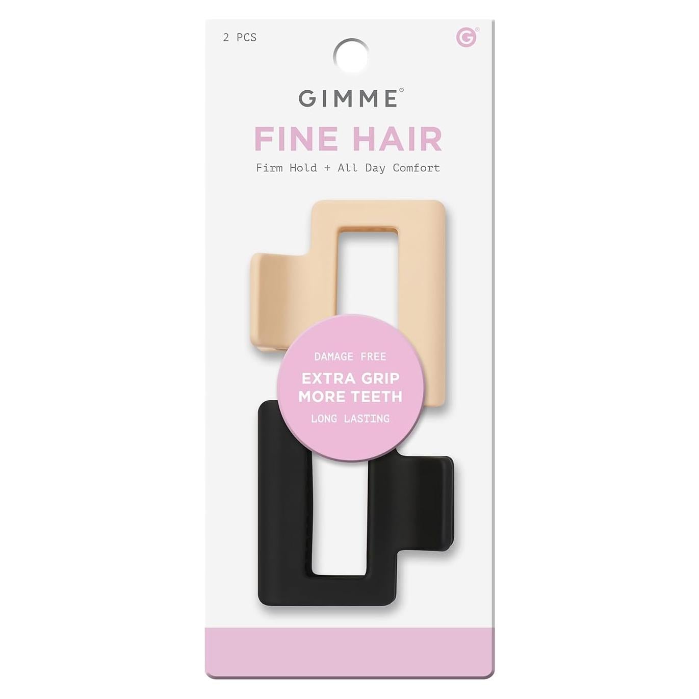 Clip de Agarre Extra Gimme Beauty para Cabello Fino - Negro