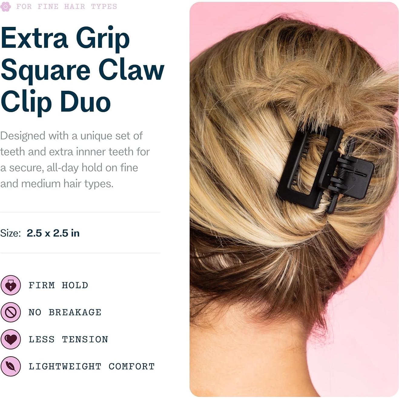 Clip de Agarre Extra Gimme Beauty para Cabello Fino - Negro