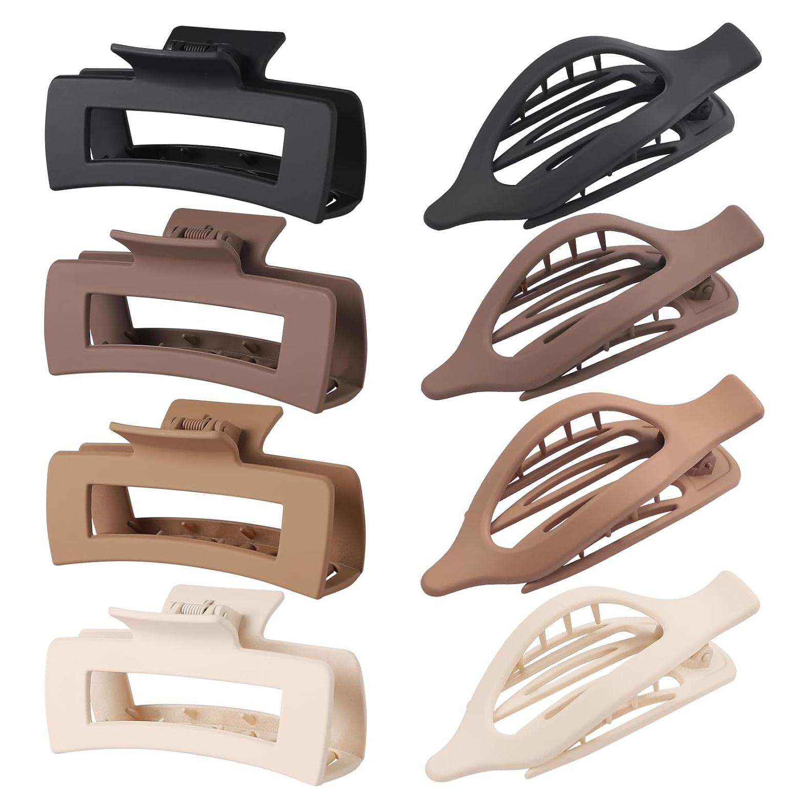 Pinzas para el cabello CHANDAT 8 piezas surtidas 10.9x5.8 cm