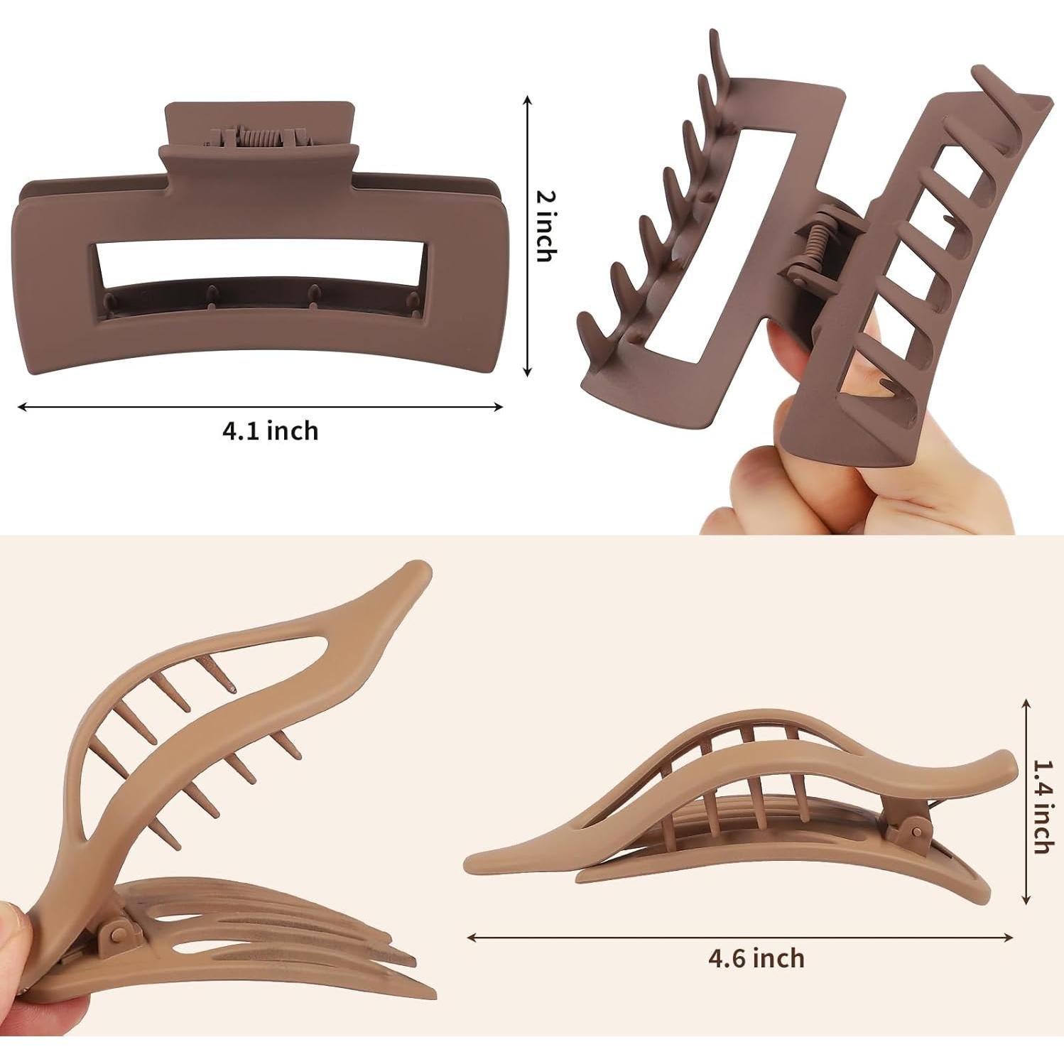 Pinzas para el cabello CHANDAT 8 piezas surtidas 10.9x5.8 cm