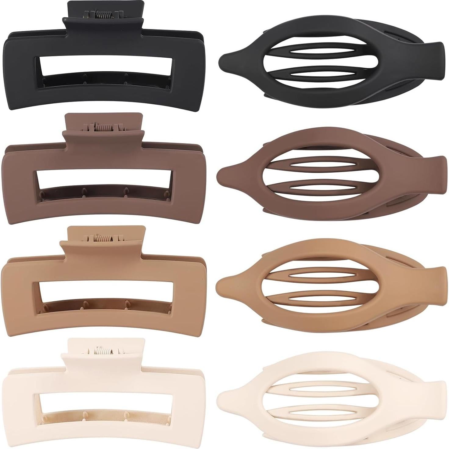 Pinzas para el cabello CHANDAT 8 piezas surtidas 10.9x5.8 cm