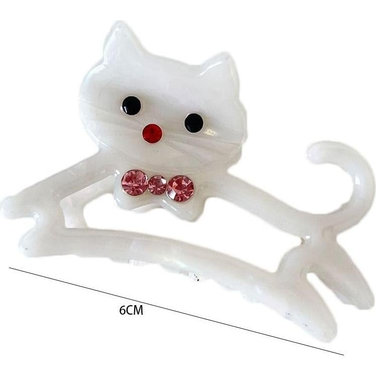 Pinzas para el cabello GANPUB mediana con rhinestones gato