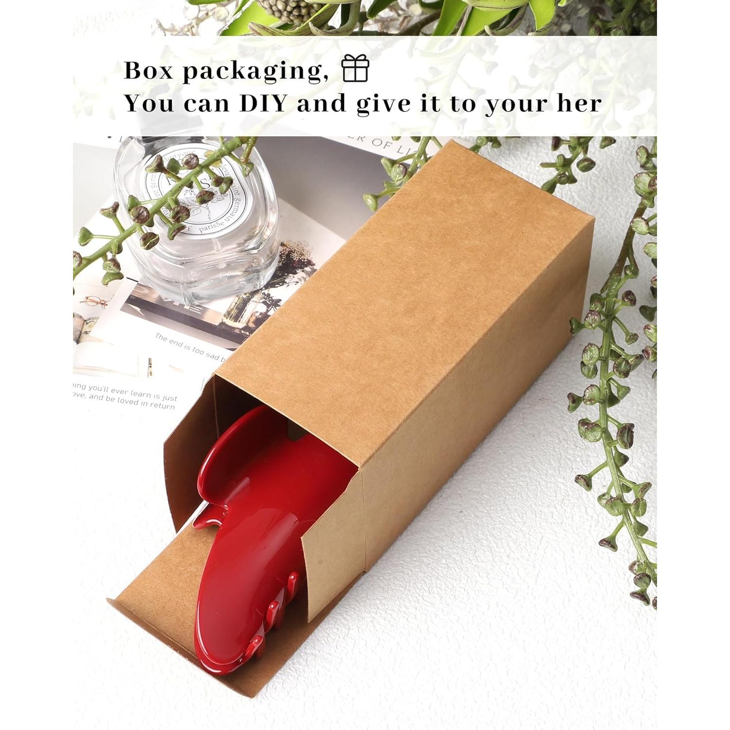 Clip de Acetato HAIMEIKANG 10.16 cm para Cabello Grueso Rojo