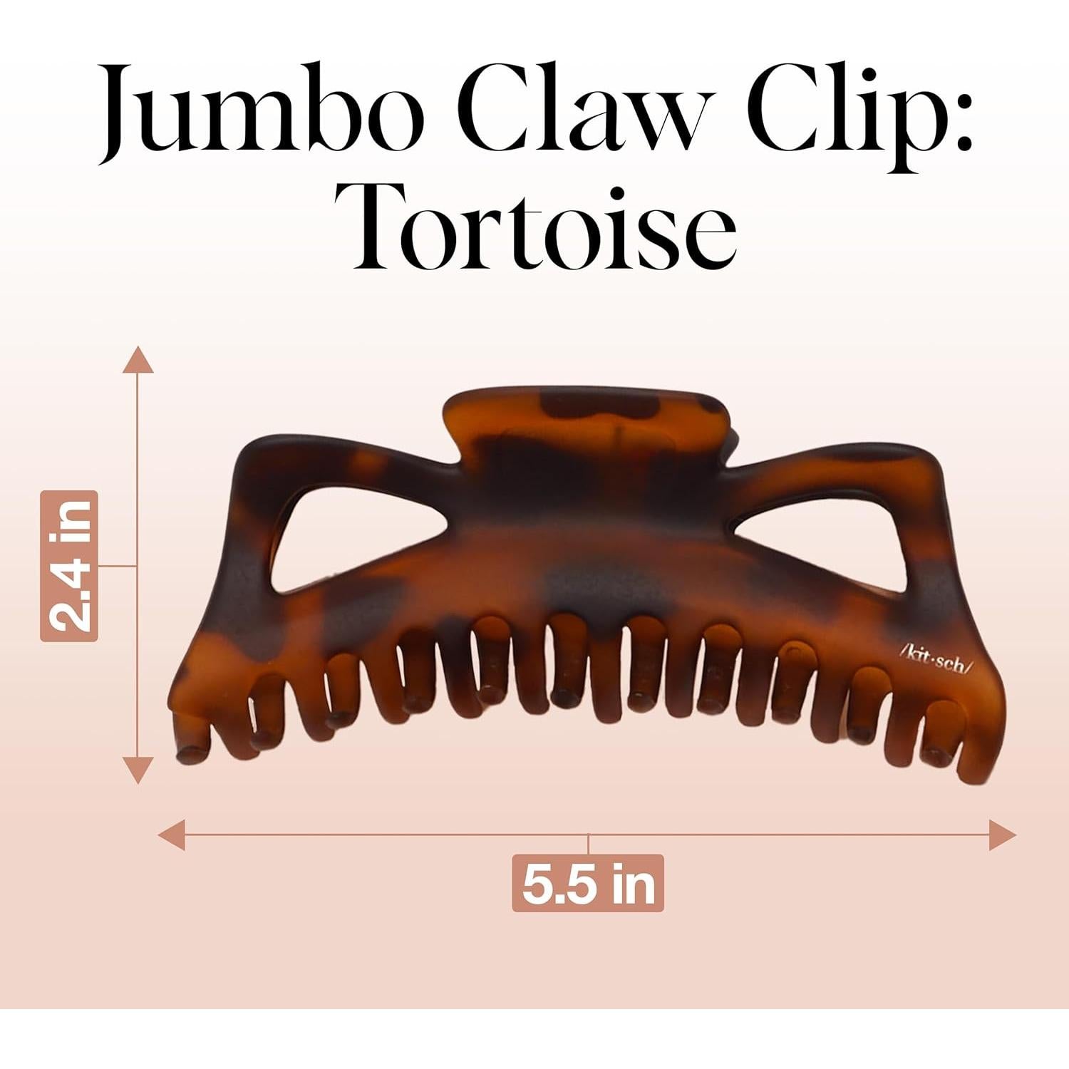 Set de 3 Clips de Garra Kitsch de Plástico Reciclado - Negro y Tortuga