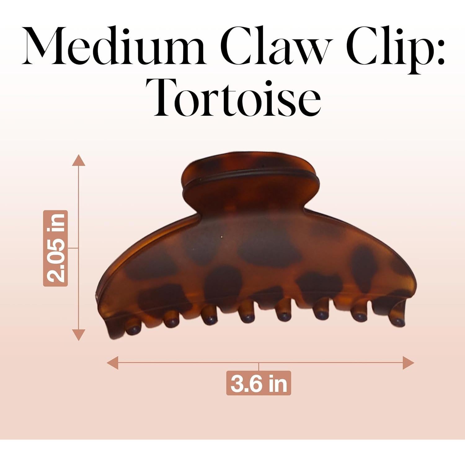 Set de 3 Clips de Garra Kitsch de Plástico Reciclado - Negro y Tortuga