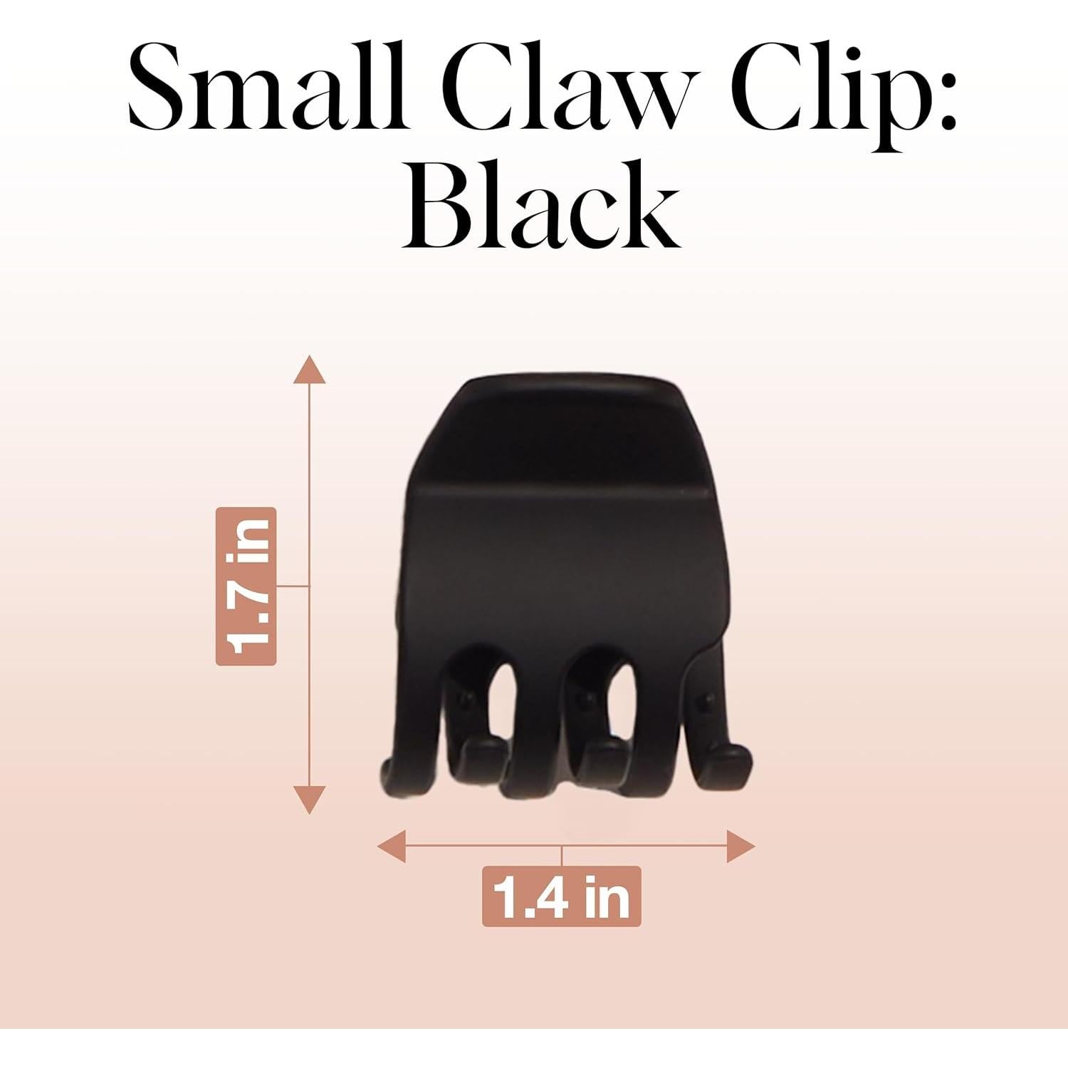 Set de 3 Clips de Garra Kitsch de Plástico Reciclado - Negro y Tortuga