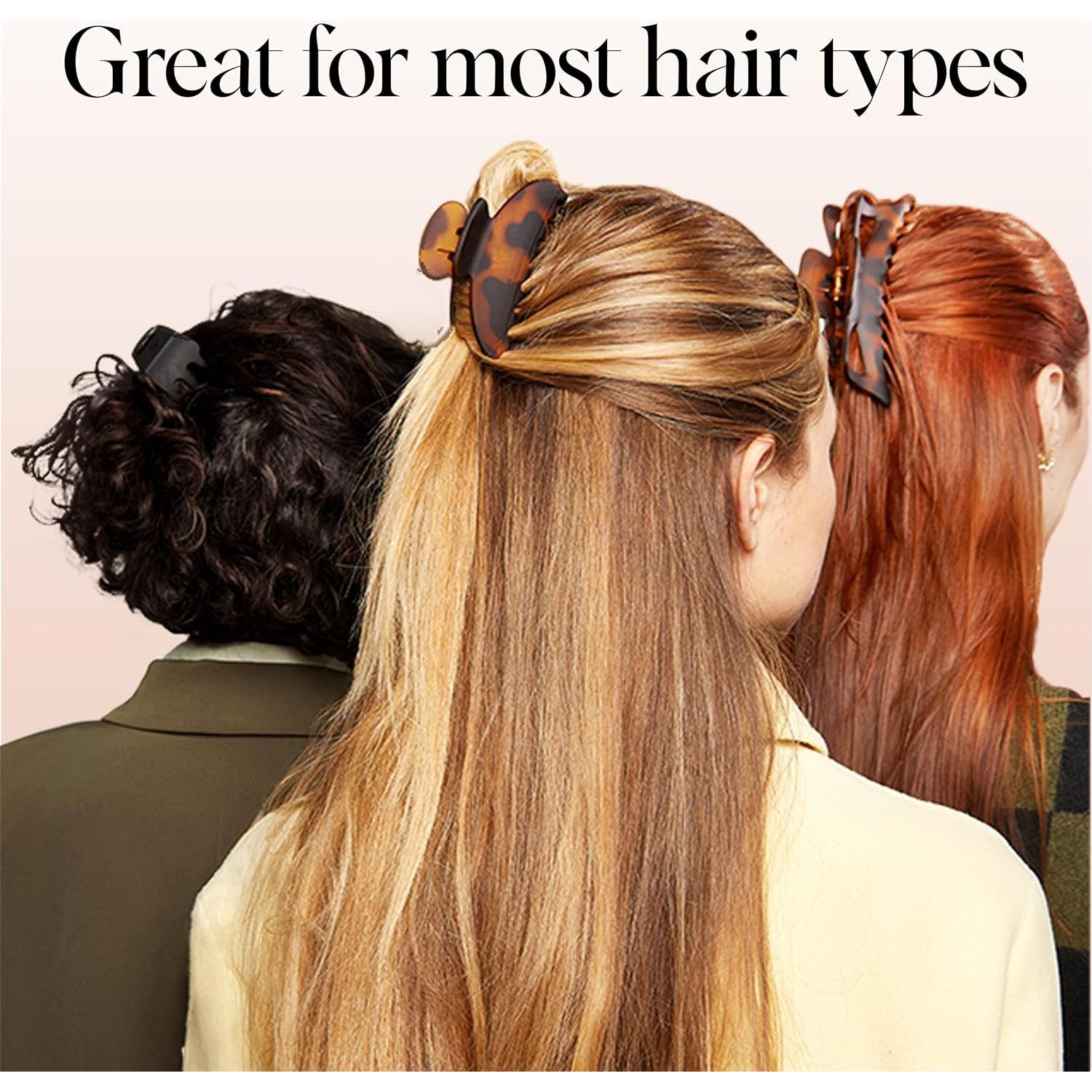 Set de 3 Clips de Garra Kitsch de Plástico Reciclado - Negro y Tortuga