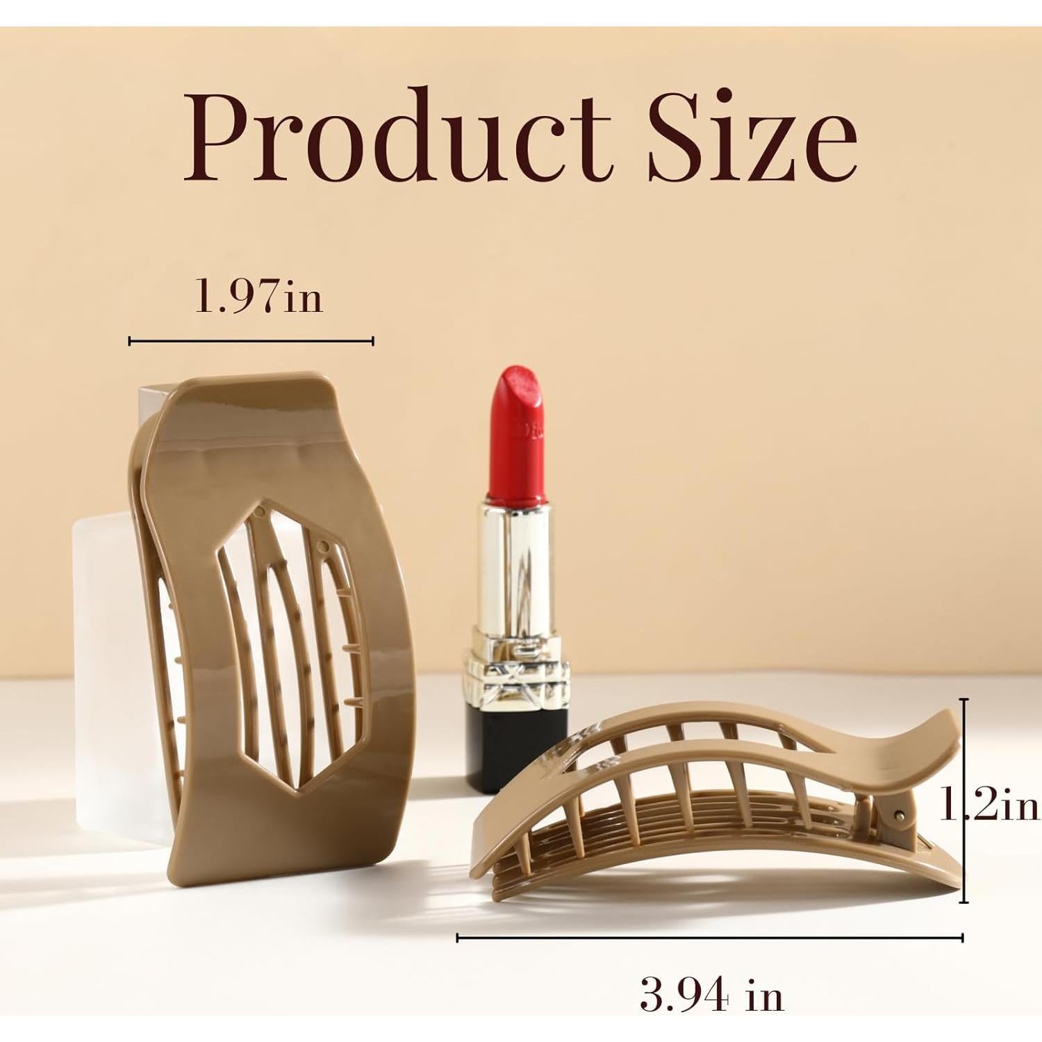 Paquete de 8 Clips de Pelo Planos Rokateam - Antideslizantes y Brillantes