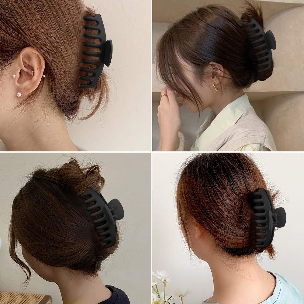 Clips de Garra Grandes Negros WHAVEL - 6 Piezas para Cabello