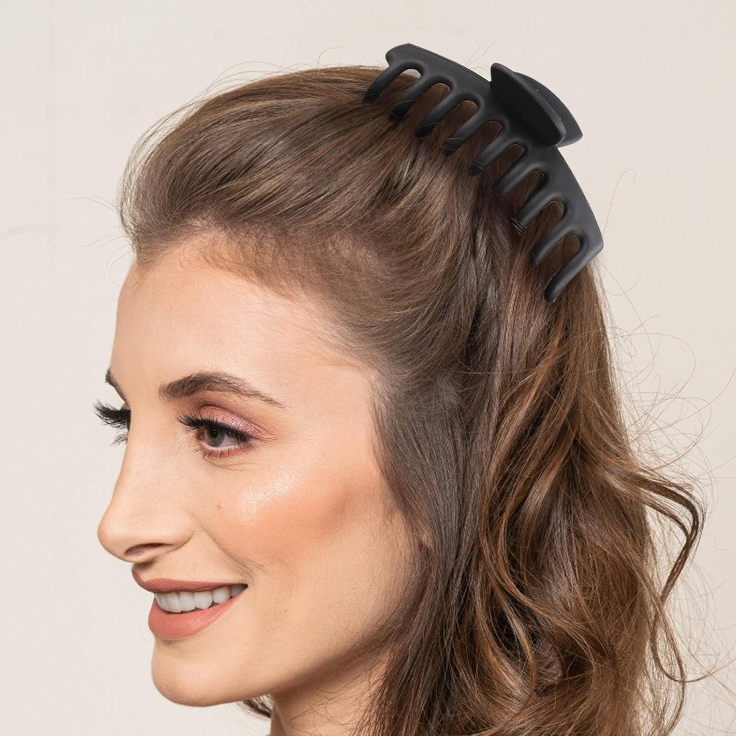 Clips de Garra Grandes Negros WHAVEL - 6 Piezas para Cabello