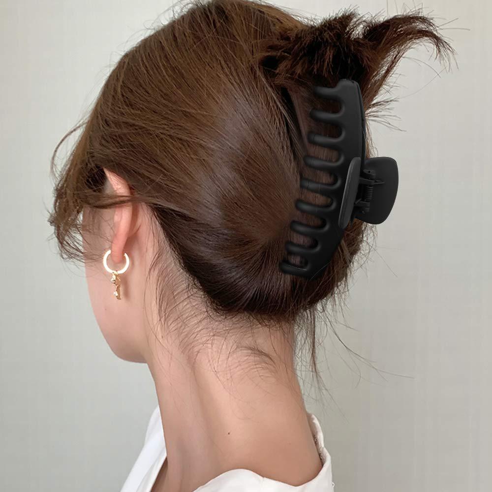 Clips de Garra Grandes Negros WHAVEL - 6 Piezas para Cabello