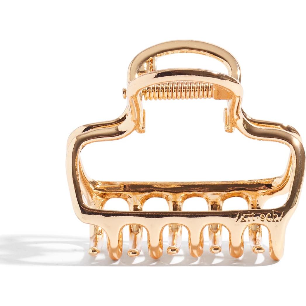Clip de Pelo Metálico Kitsch Dorado - Sujeción Fuerte 1pc