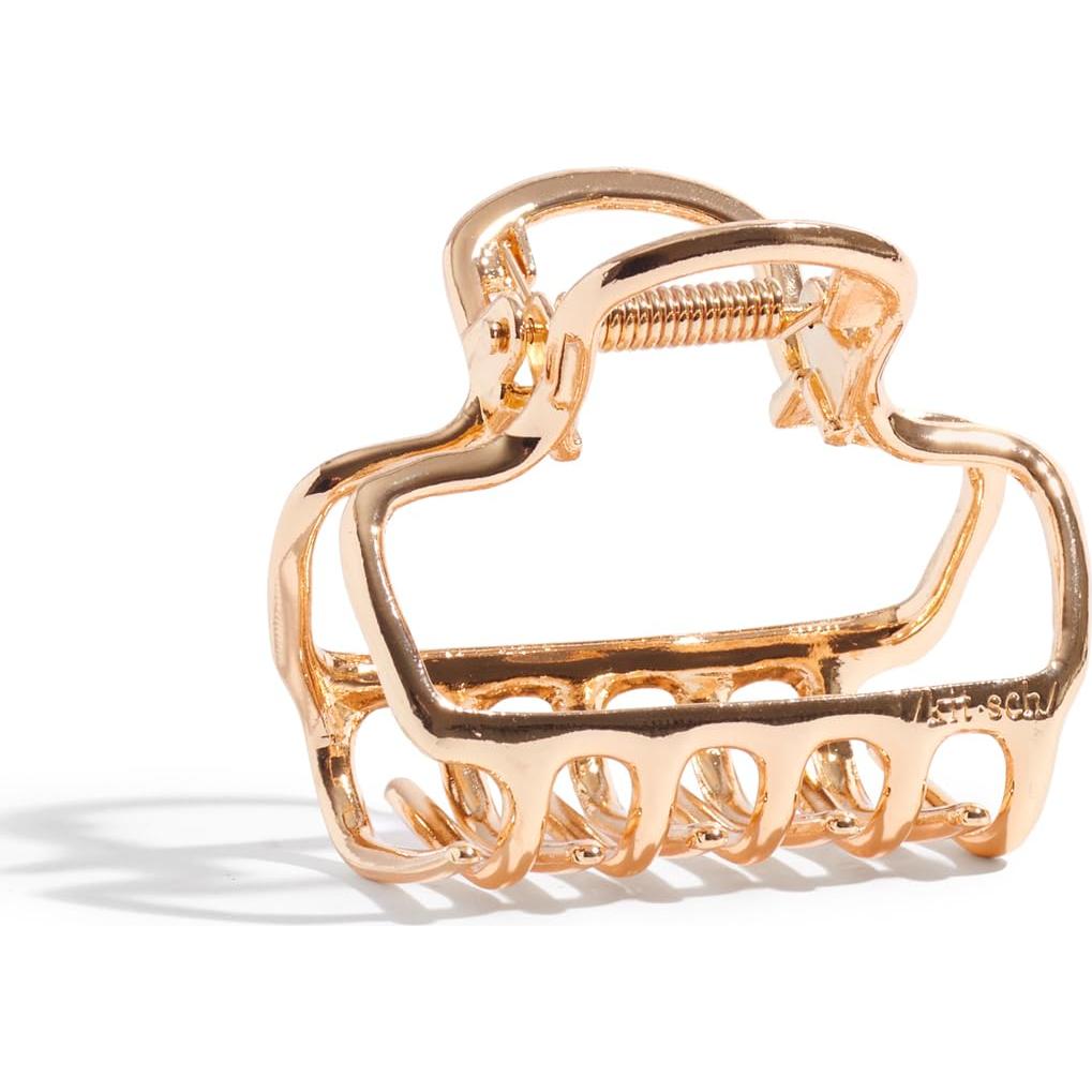 Clip de Pelo Metálico Kitsch Dorado - Sujeción Fuerte 1pc