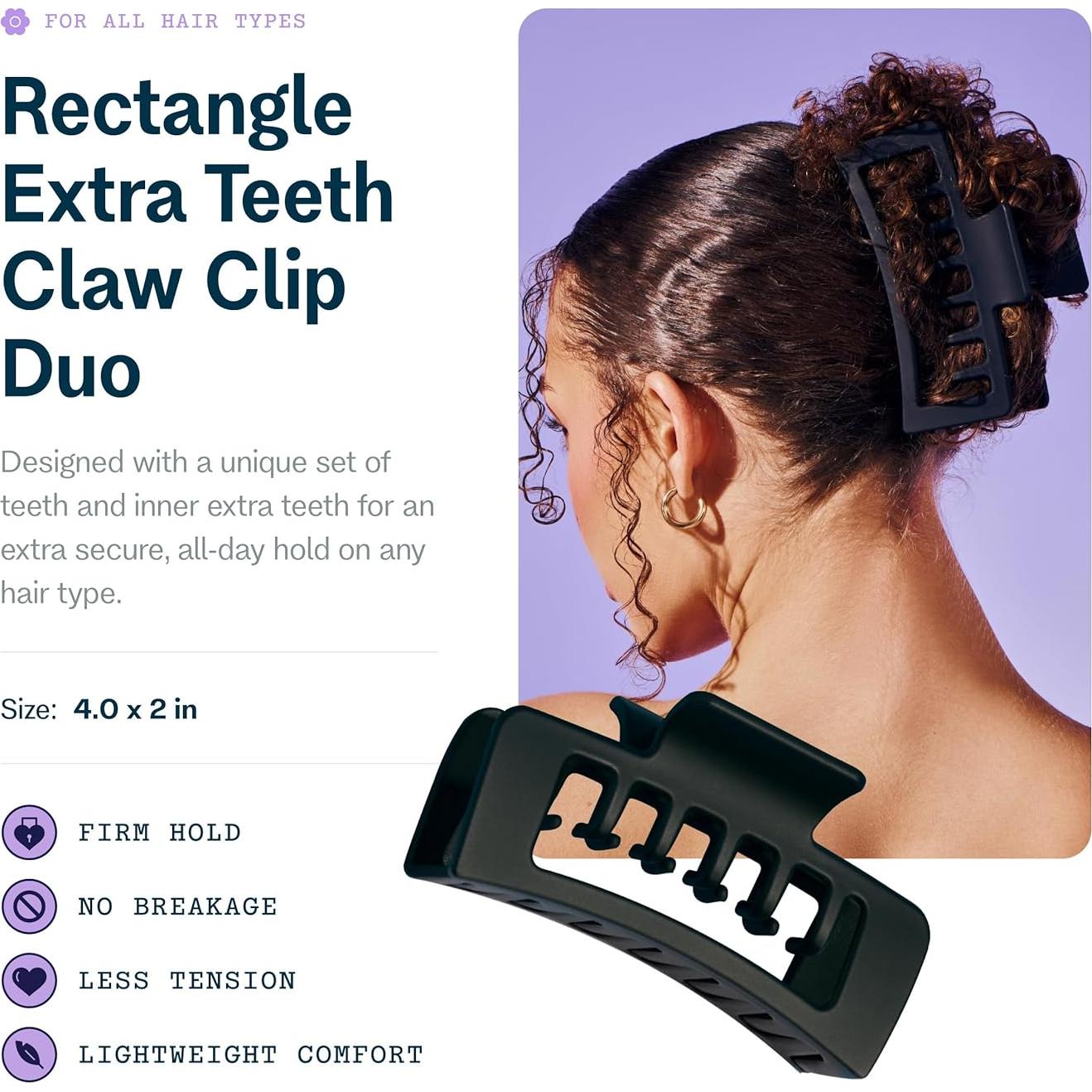 Dúo de Clips de Garra Doble Gimme Beauty - Negro y Marrón