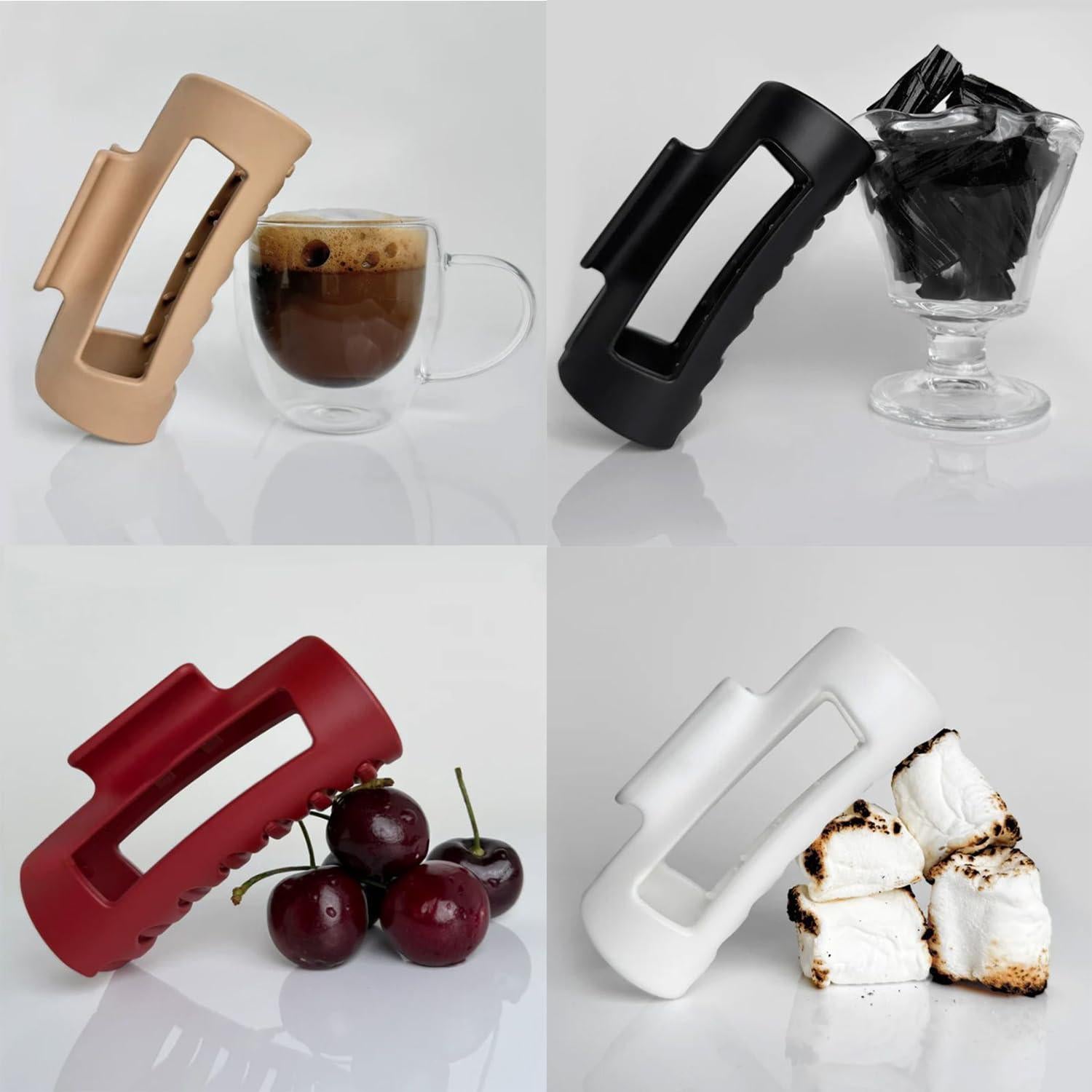 4 Clips de Garra Suave WINDALY para Cabello Grueso y Fino