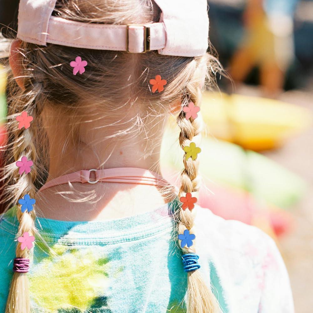 Mini Clips de Pelo con Flor Yongdeli - 100 Piezas Colores Mate