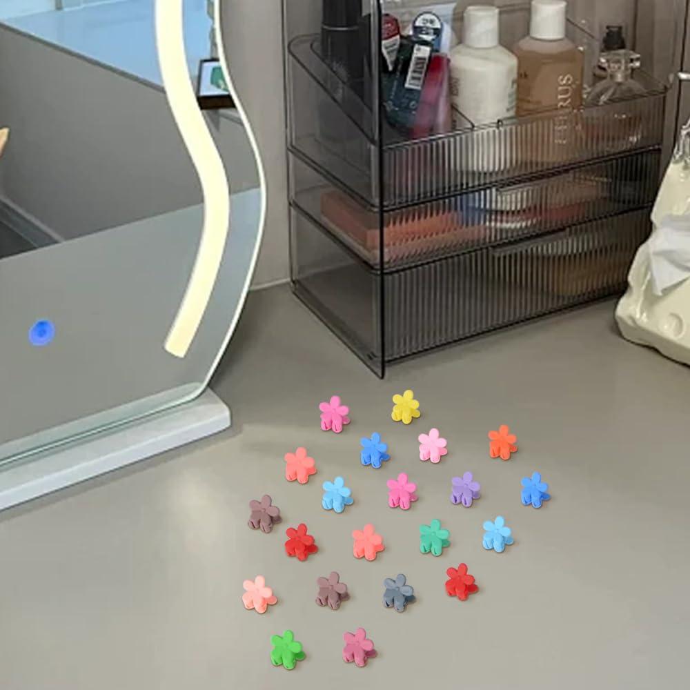 Mini Clips de Pelo con Flor Yongdeli - 100 Piezas Colores Mate