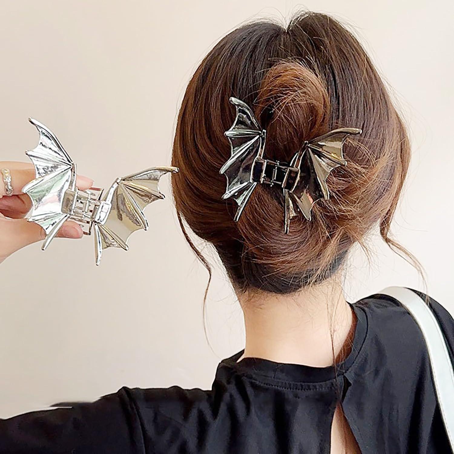 Pinza para el cabello Dulyork murciélago Halloween 8x10 cm