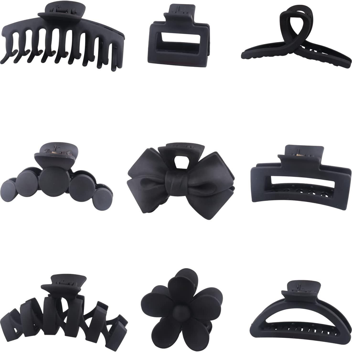 Garras para Cabello YOOOYOOO Negras Antideslizantes 10.7cm